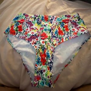 High Waste floral bikini bottom